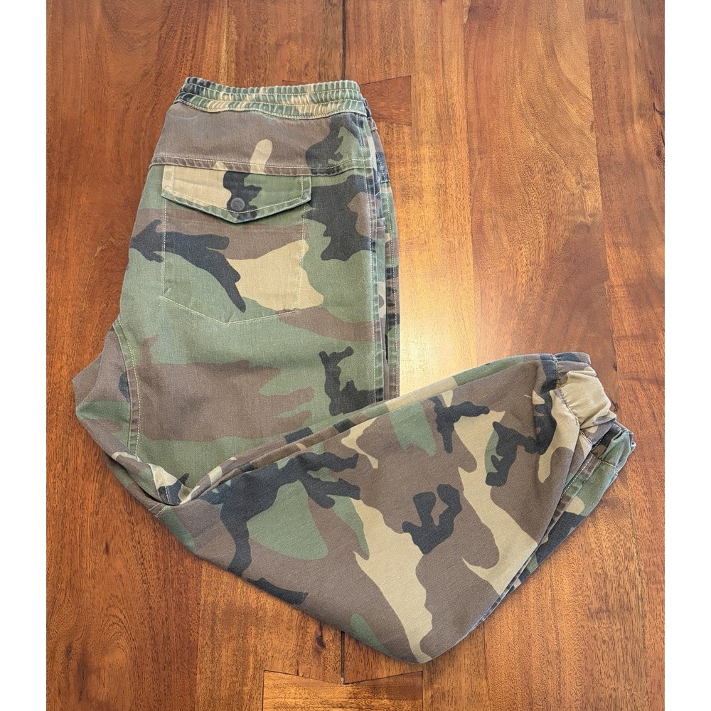 Baldwin Kansas City Camo Jogger Capri Pants Mens 34x26 Green Military USA Made